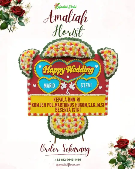 Papan Bunga Pernikahan Dawan